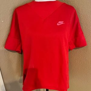 Nike Women’s Sportwear Tech Fleece Crew Shirt - 803581 - Red 657 - Size L
